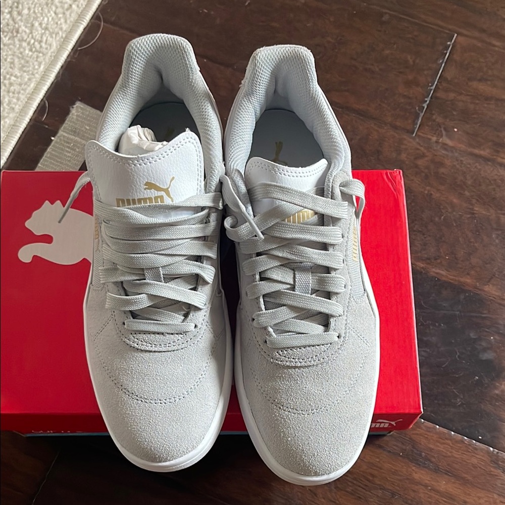 Puma Gray Sneakers with Suede/Fabric Upper and Low-Top Design Men’s size 8 NIB - Picture 6 of 7